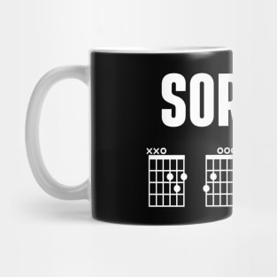 Sorry I DGAF - Funny guitar music Mug